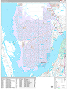 Cape Coral Wall Map Premium Style
